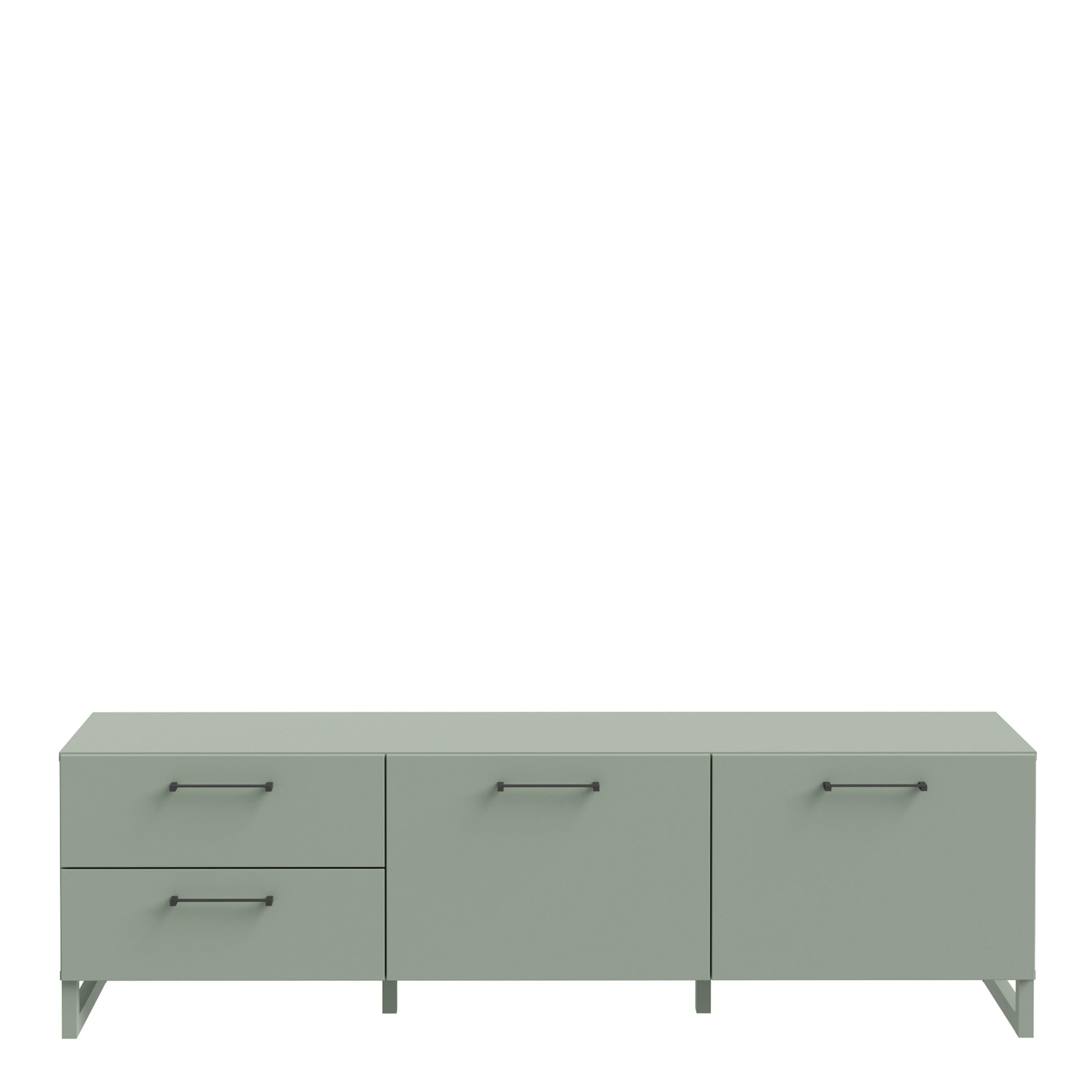 Sali 2 Door 2 Drawer TV Unit in Sage Green - image 2