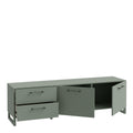 Sali 2 Door 2 Drawer TV Unit in Sage Green - image 3