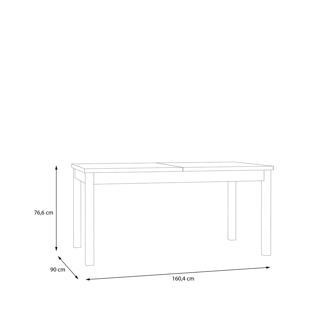 Wensley Dining Table in Light Grey and Oak 160.4x90cm - image 8