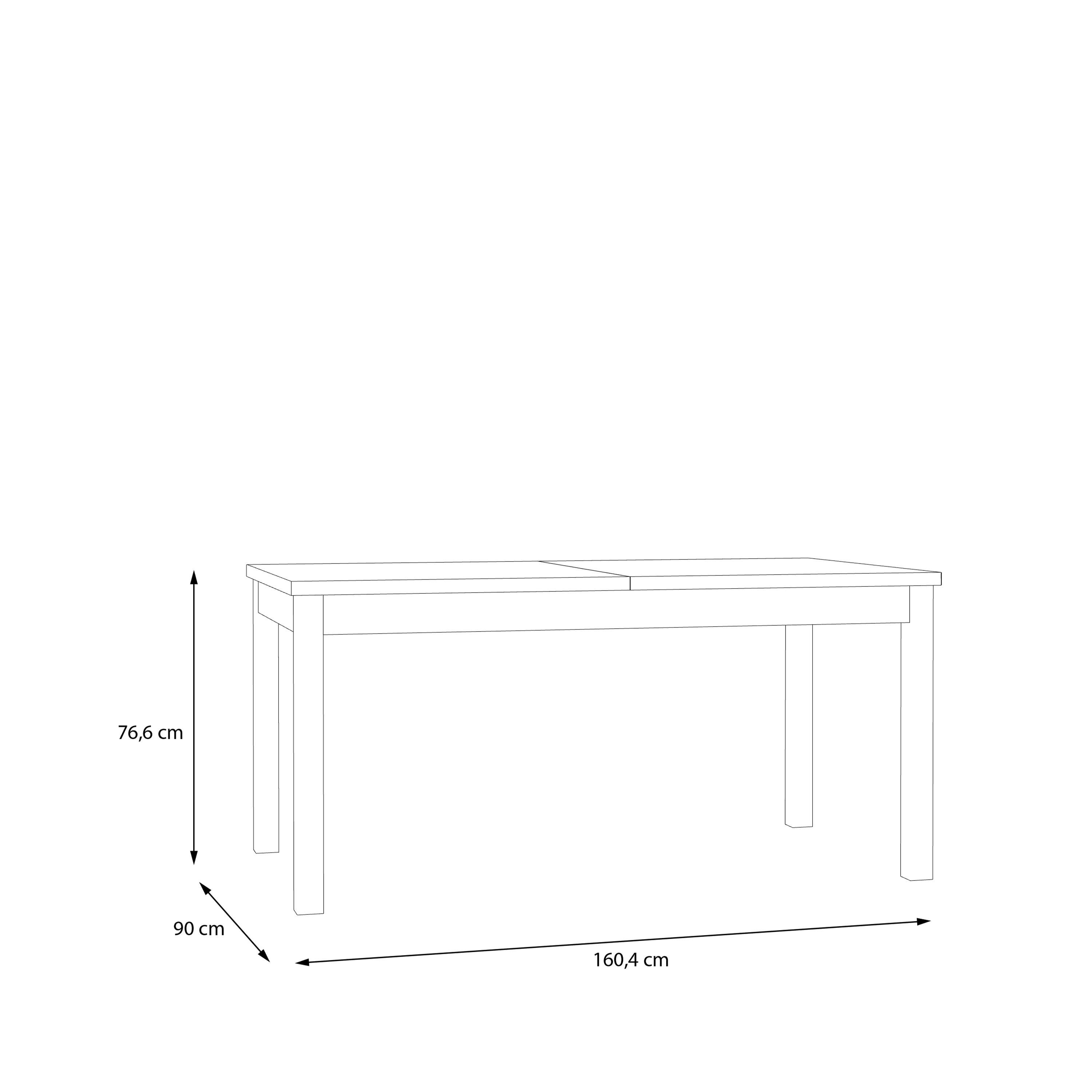 Wensley Dining Table in Light Grey and Oak 160.4x90cm - image 8