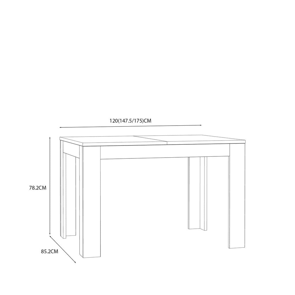 Grafton Extending Dining Table in Oak 120-175cm - image 7