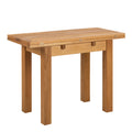 Kenley Extending Dining Table in Oak 45-90cm includes 4 Riano Dining Chairs in Black - image 3