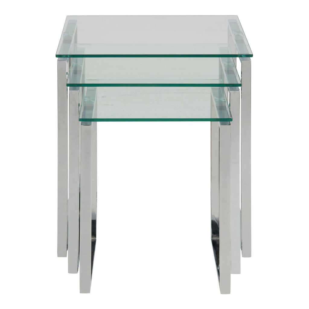 Katrine Nest of Tables with Glass Top Set of 3 - image 2