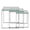 Katrine Nest of Tables with Glass Top Set of 3 - image 3