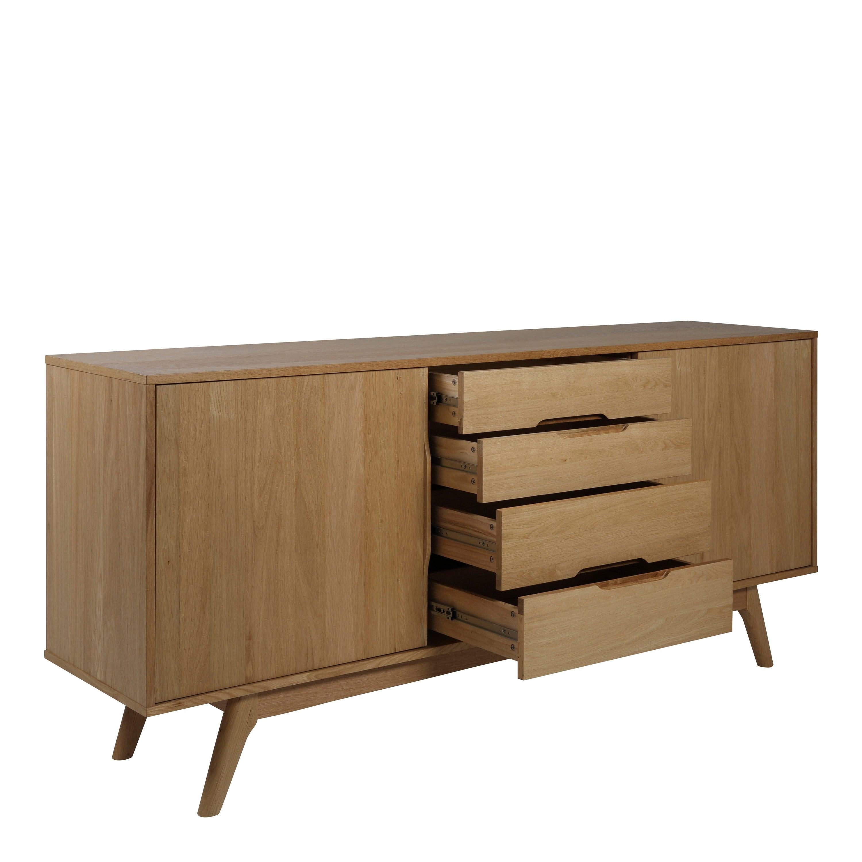 Marte 2 Door 4 Drawers Sideboard in Oak - image 6