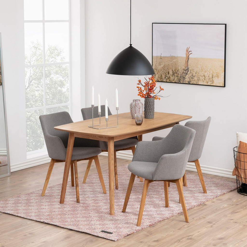 Nagano Rectangular Dining Table in Oak 150x80cm - image 4
