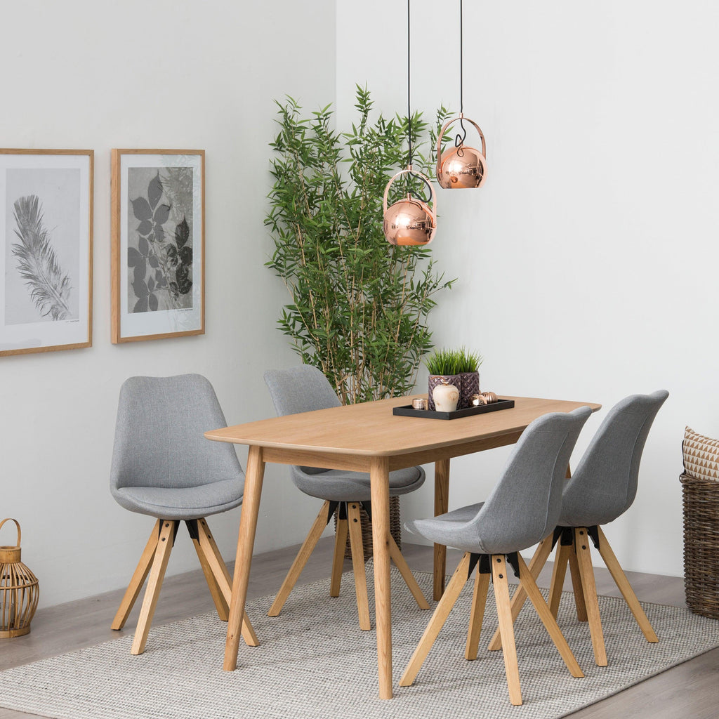 Nagano Rectangular Dining Table in Oak 150x80cm - image 6