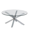 Heaven Round Coffee Table with Glass Top and Chrome Legs - image 2