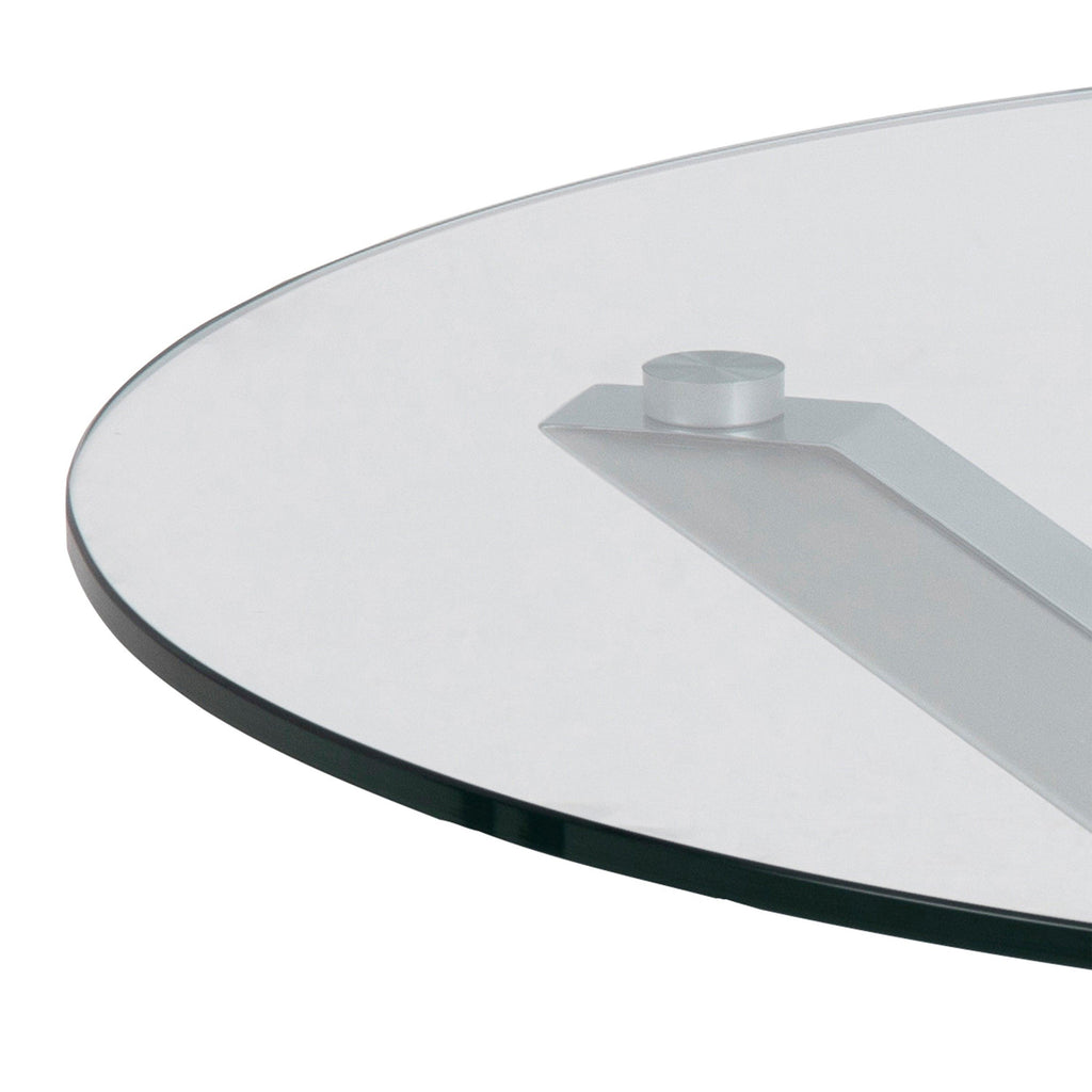 Heaven Round Coffee Table with Glass Top and Chrome Legs - image 8