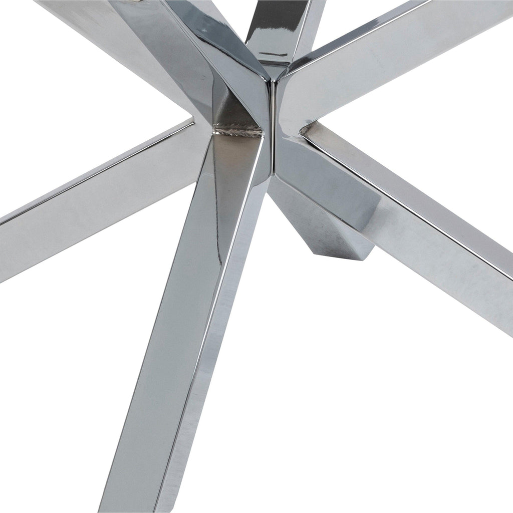 Heaven Round Coffee Table with Glass Top and Chrome Legs - image 9