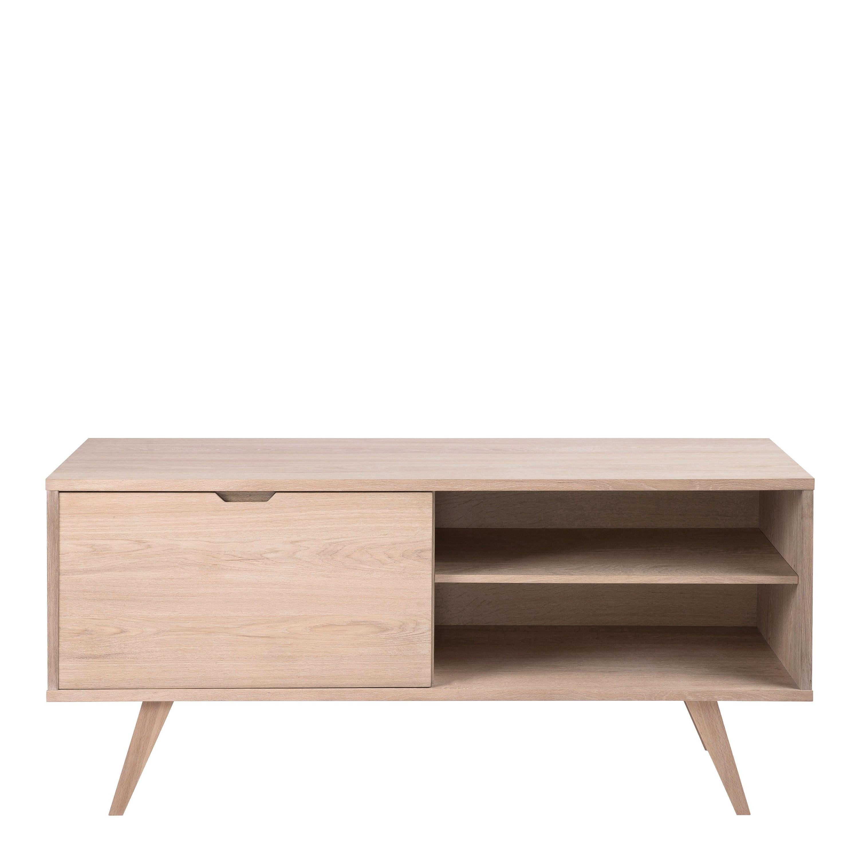 A-Line Sideboard with 4 Drawers and Sliding Door in White Oak - image 5