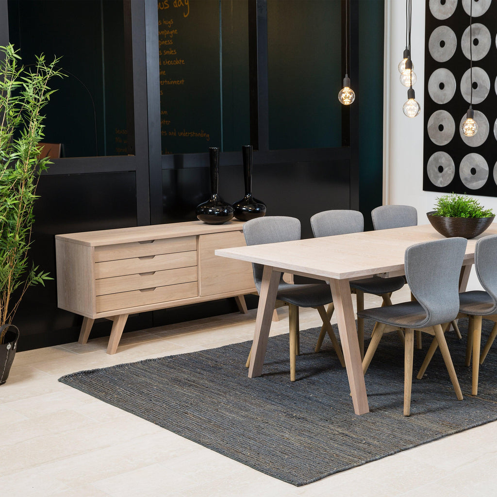 A-Line Sideboard with 4 Drawers and Sliding Door in White Oak - image 8
