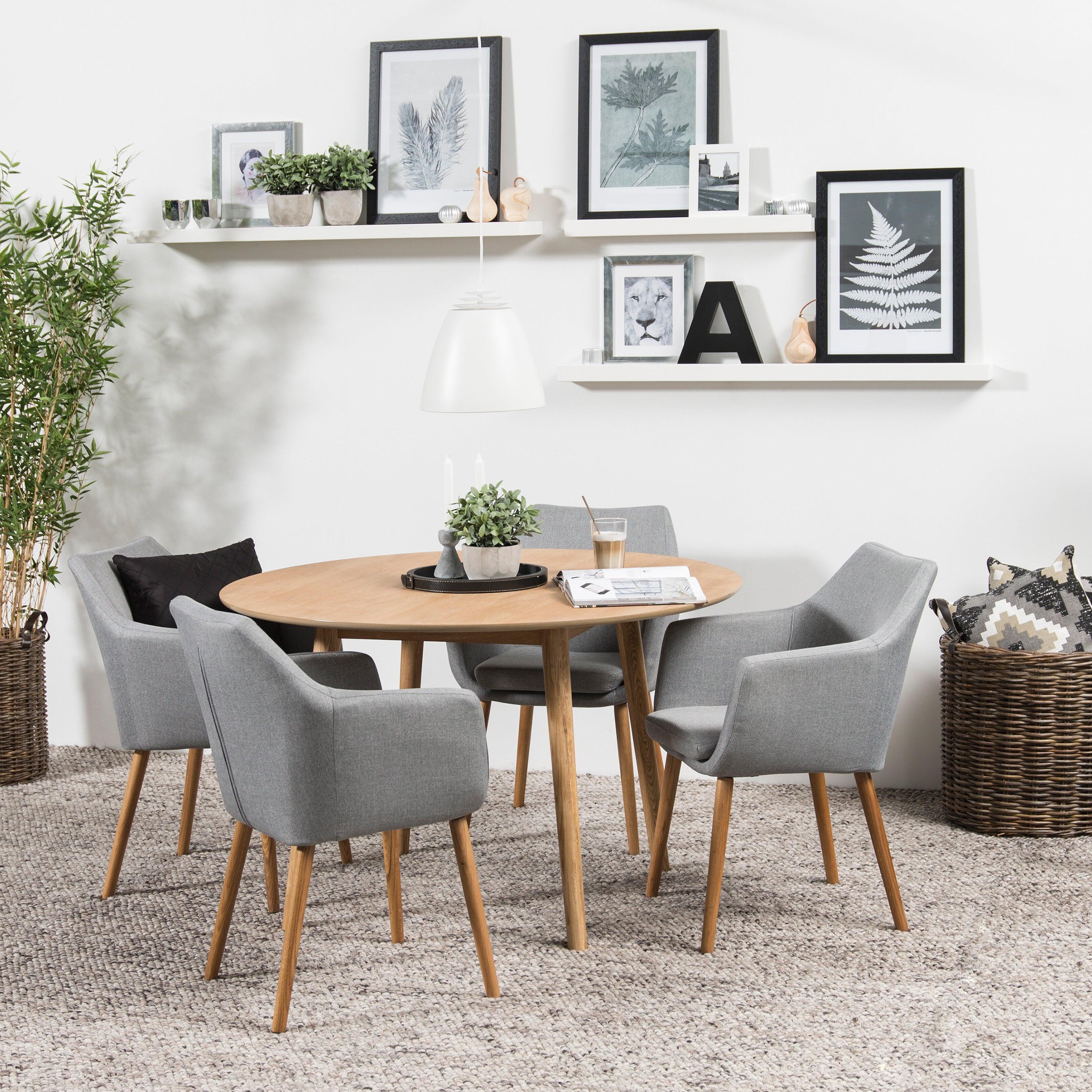 Nagano Round Dining Table in Oak 120cm - image 3