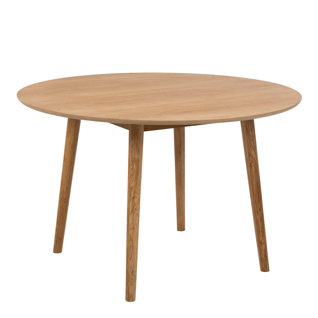 Nagano Round Dining Table in Oak 120cm includes 4 Ida Dining Chairs in Oak - image 2