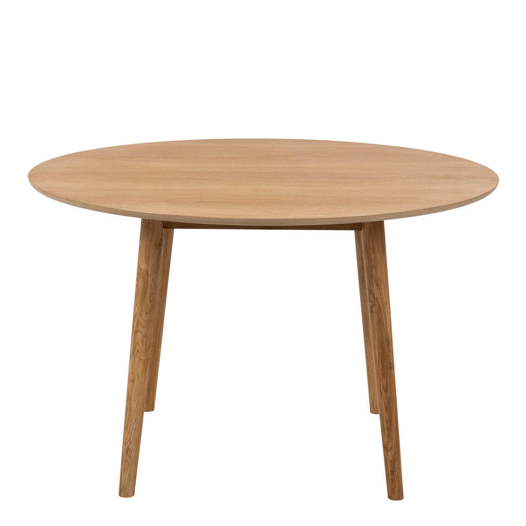 Nagano Round Dining Table in Oak 120cm includes 4 Ida Dining Chairs in Oak - image 3