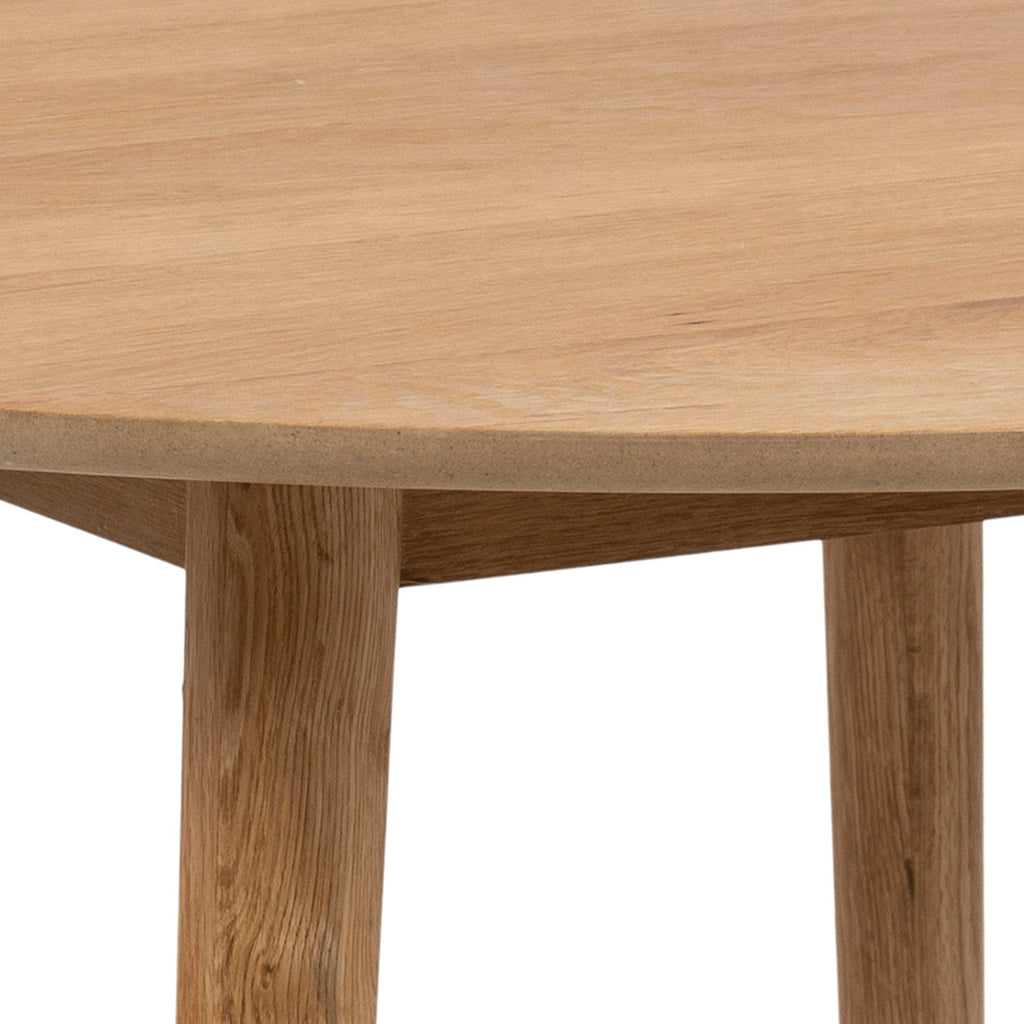 Nagano Round Dining Table in Oak 120cm includes 4 Femke Dining Chairs in Olive Green - image 4
