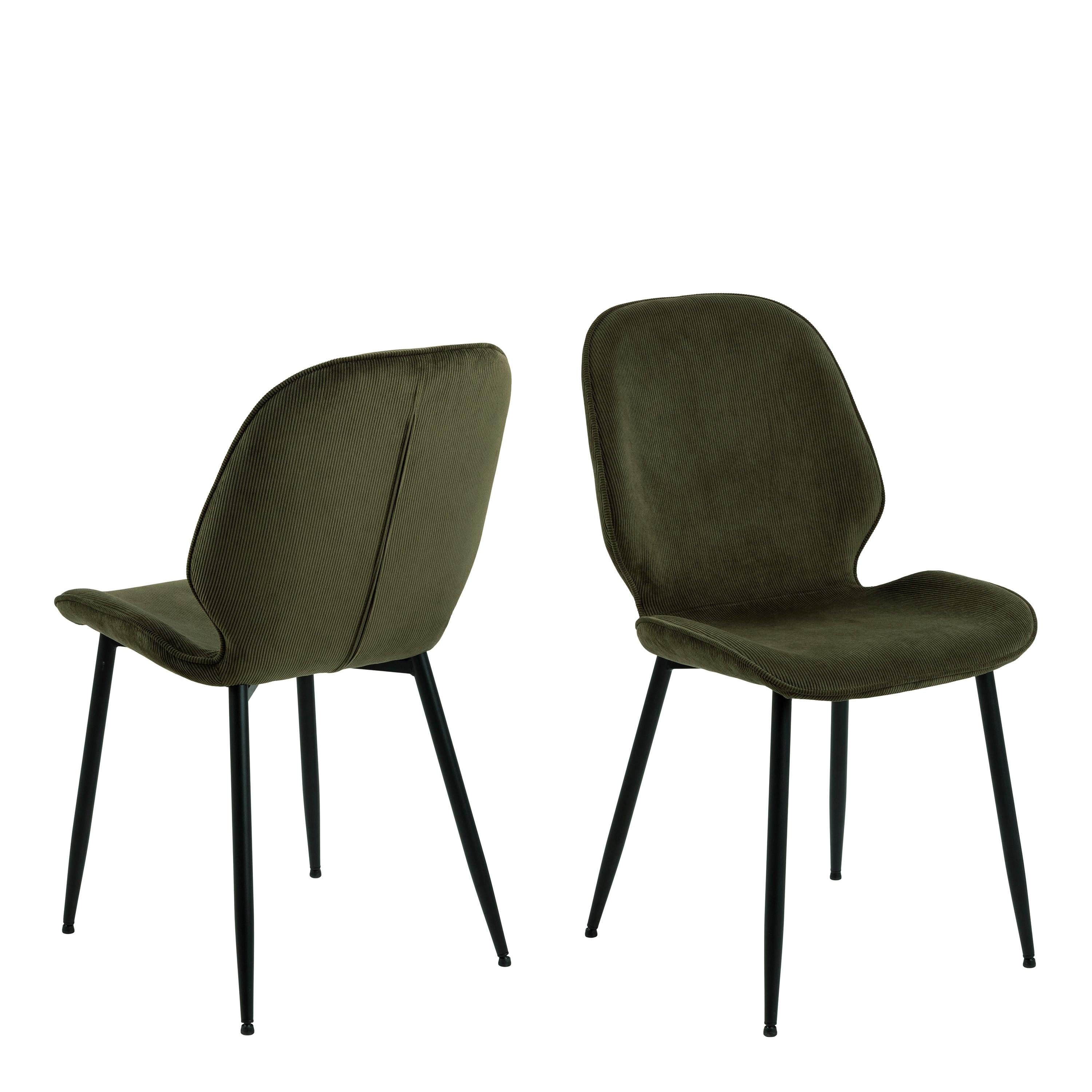 Nagano Round Dining Table in Oak 120cm includes 4 Femke Dining Chairs in Olive Green - image 6