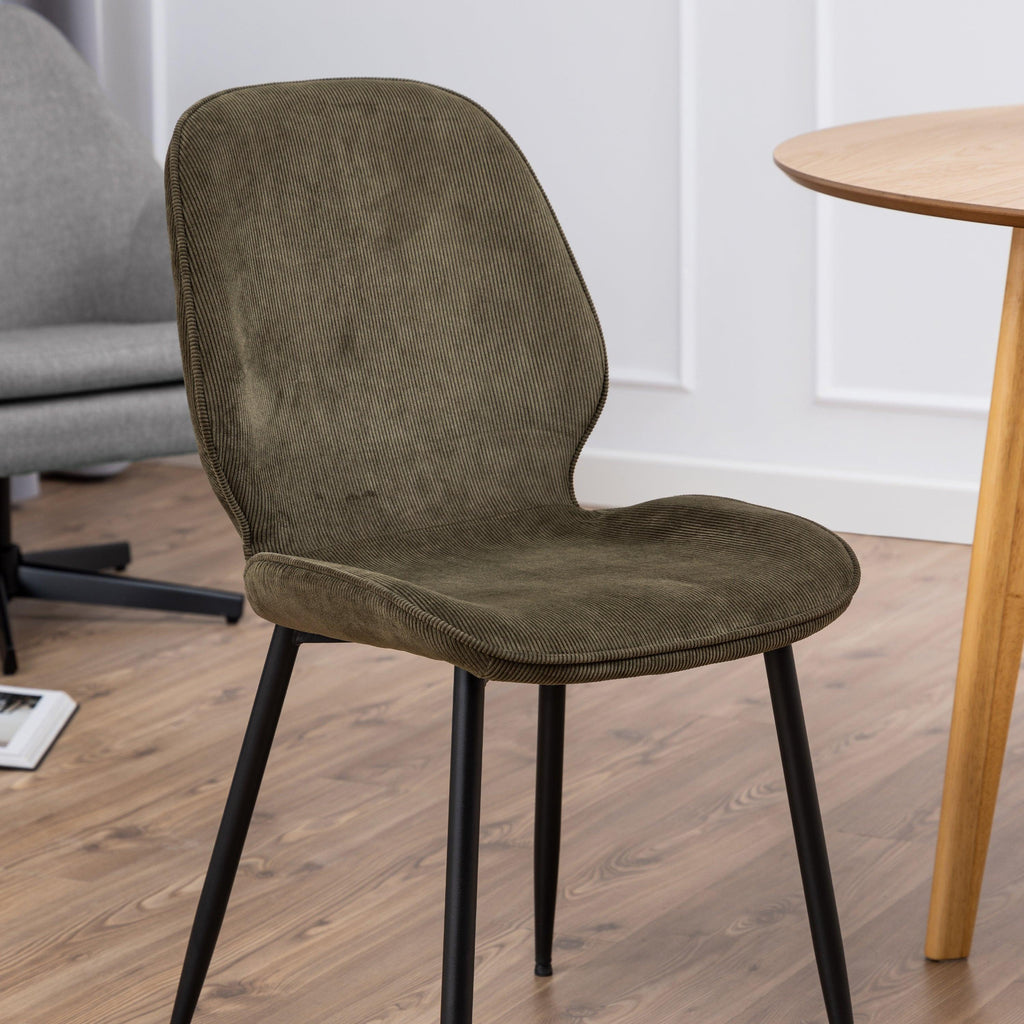 Nagano Round Dining Table in Oak 120cm includes 4 Femke Dining Chairs in Olive Green - image 8