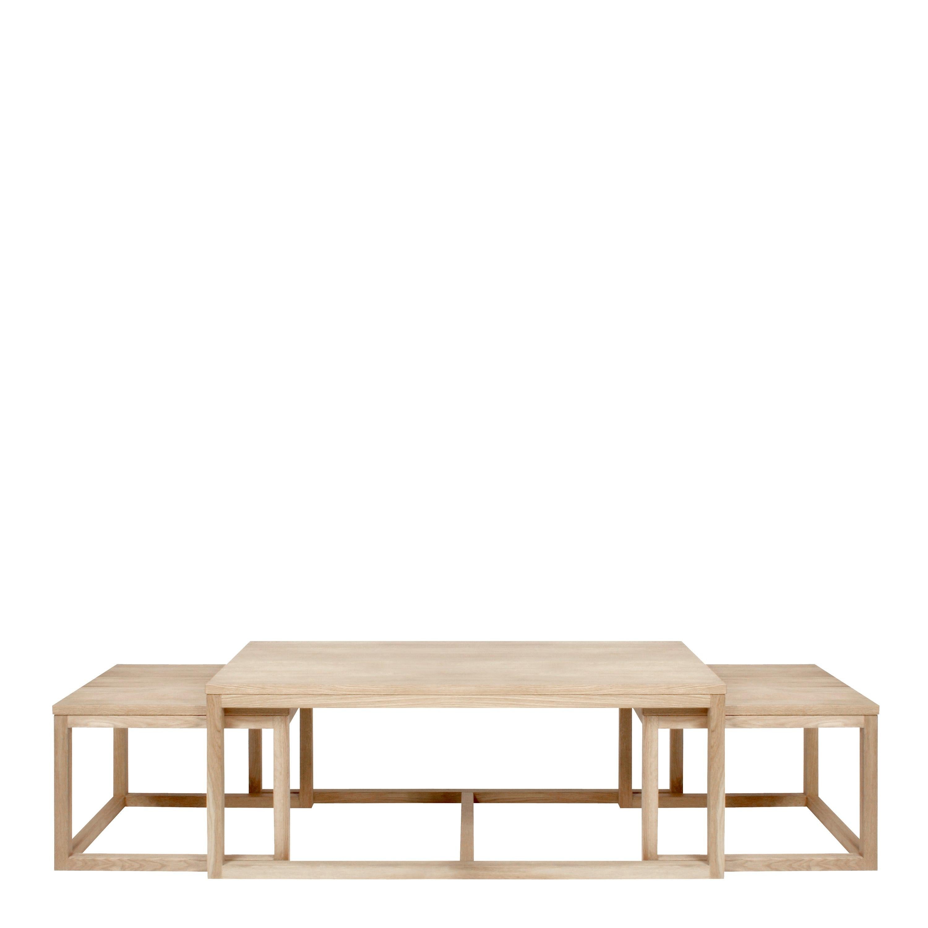 Cornus Coffee Table in Oak Set of 3 - image 2