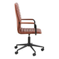 Winslow Swivel Desk Chair with Adjustable Height Function in Vintage Brandy - image 3