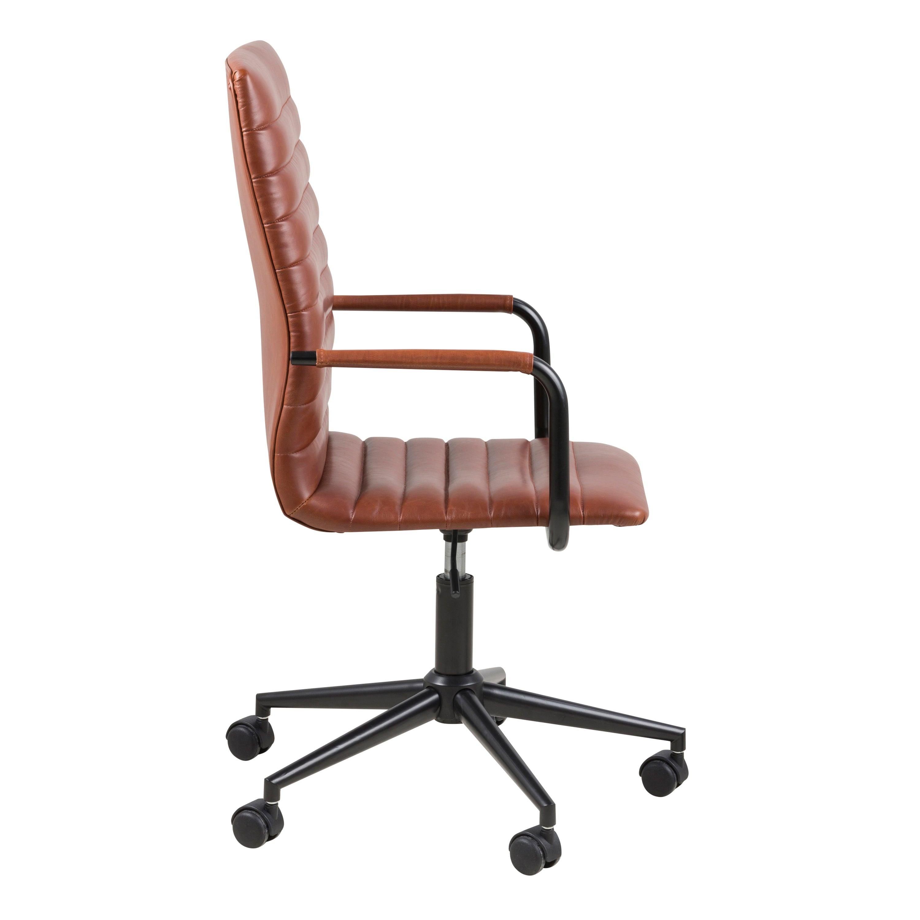 Winslow Swivel Desk Chair with Adjustable Height Function in Vintage Brandy - image 3