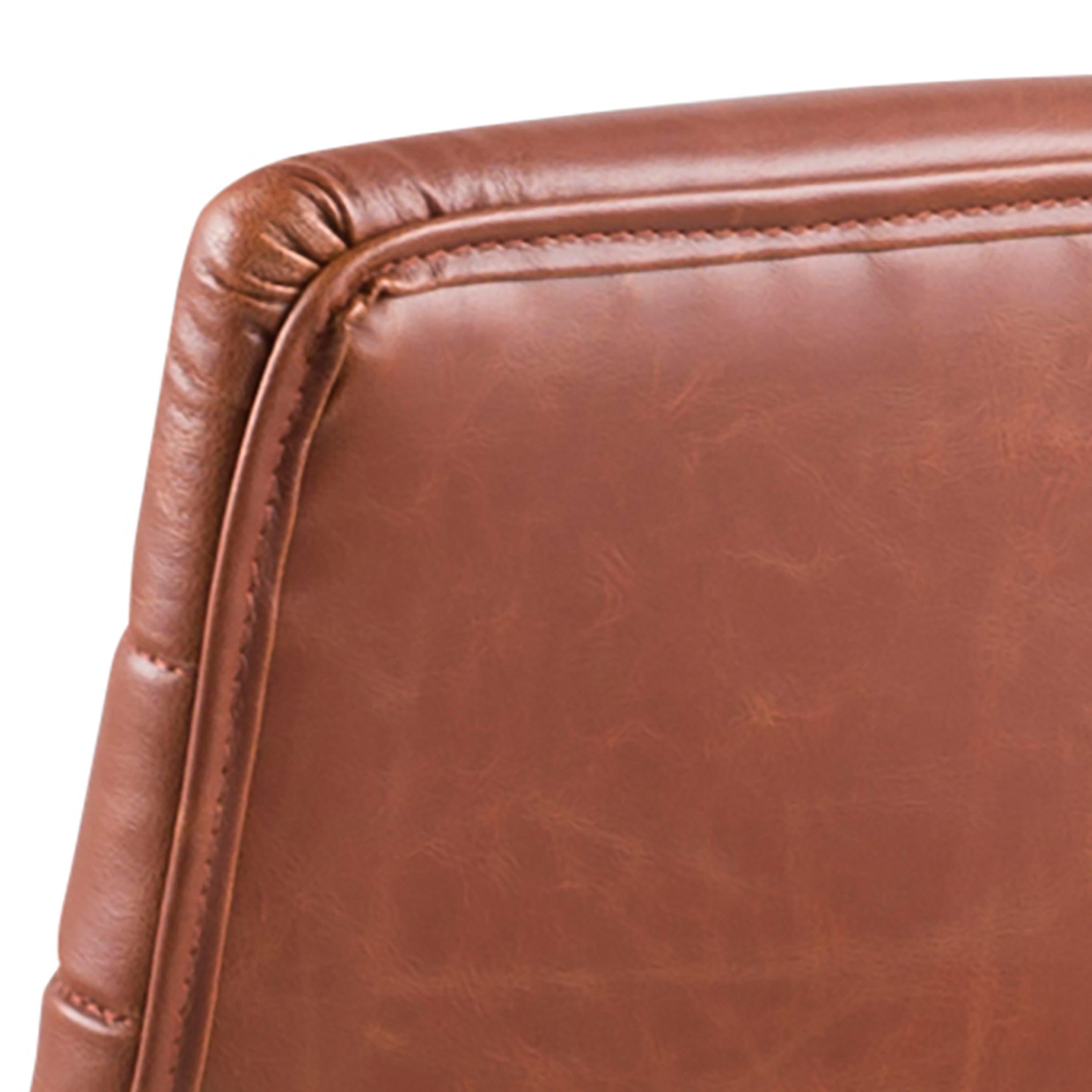 Winslow Swivel Desk Chair with Adjustable Height Function in Vintage Brandy - image 7