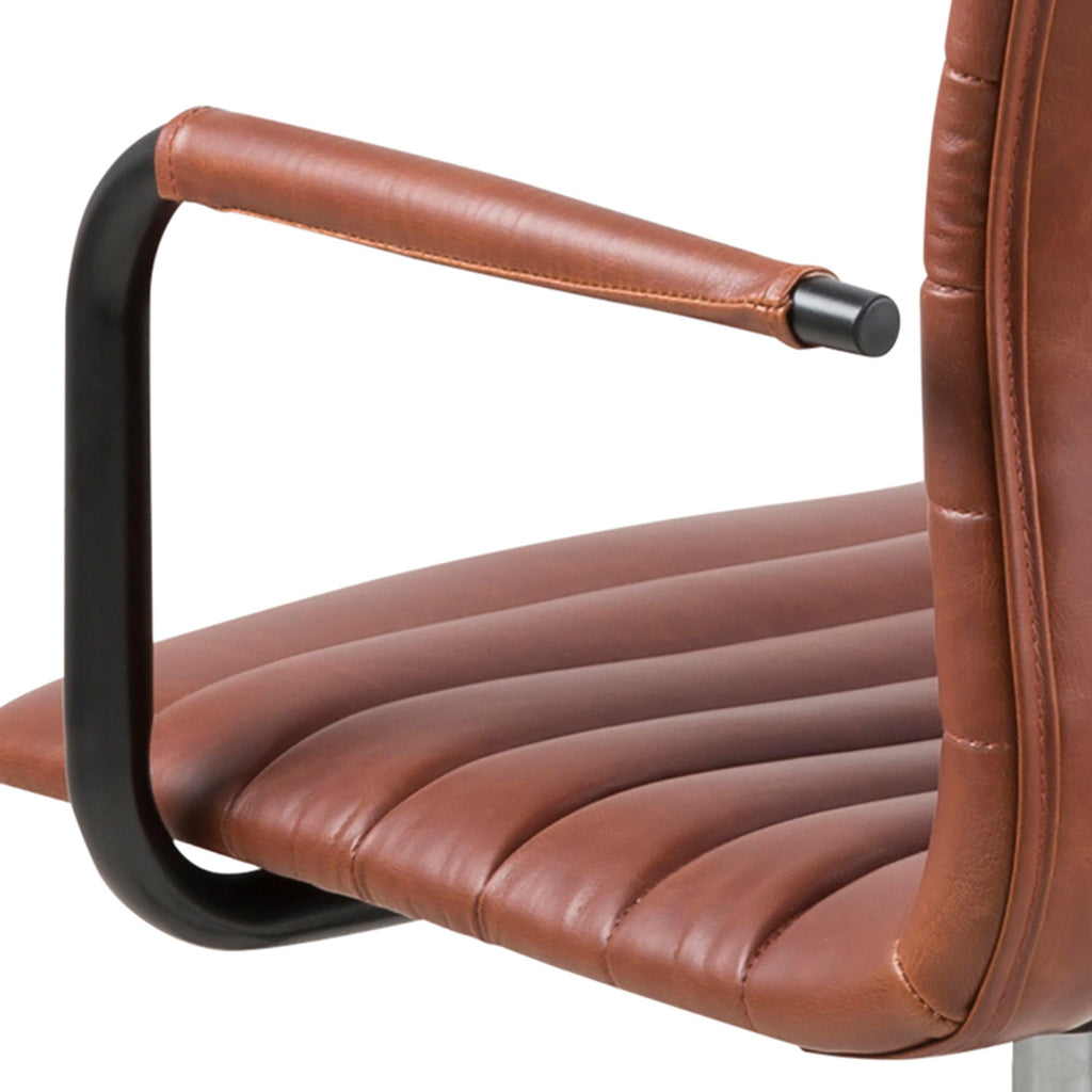 Winslow Swivel Desk Chair with Adjustable Height Function in Vintage Brandy - image 8