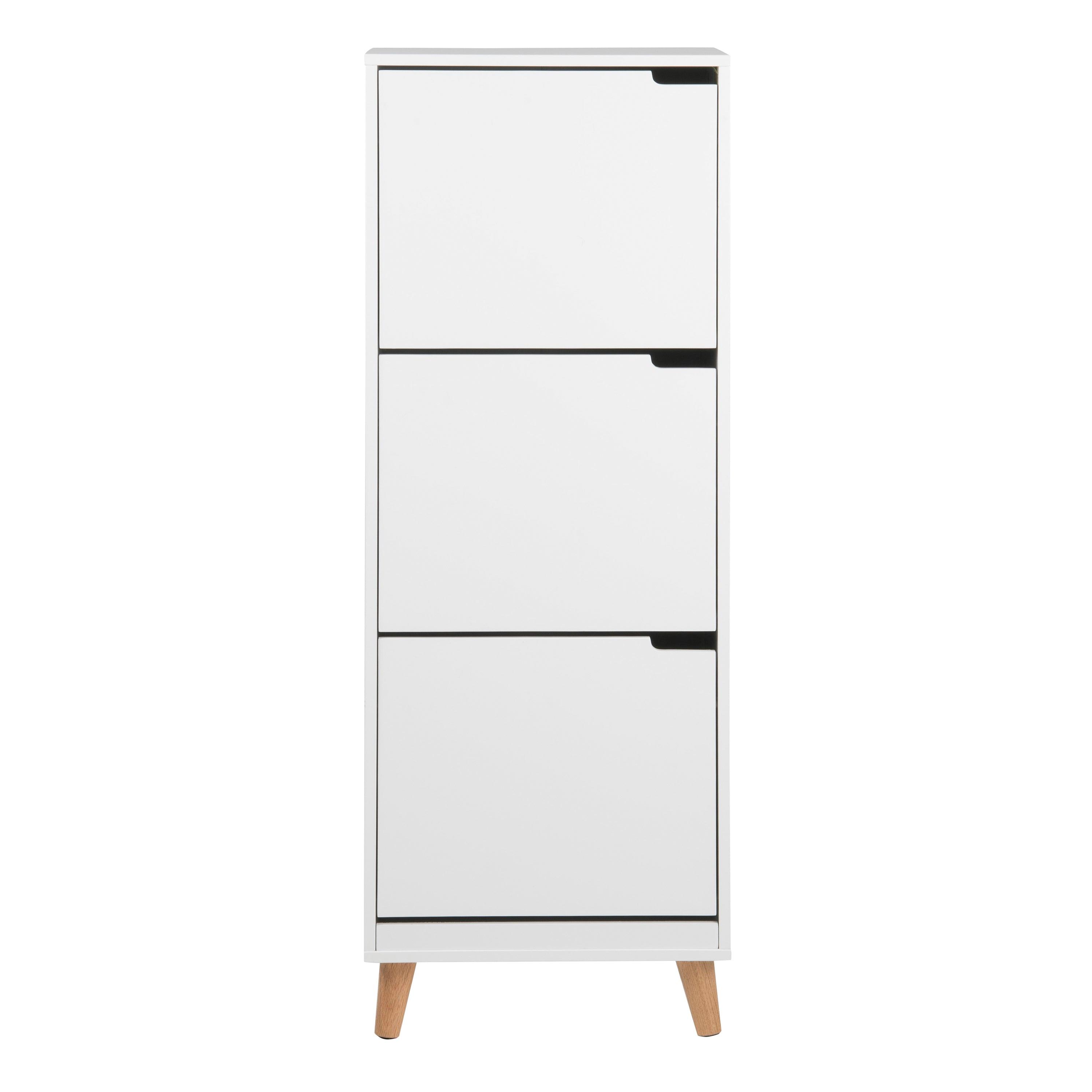 Mitra Shoe Cabinet 3 Flip Down Doors in White - image 2