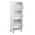 Mitra Shoe Cabinet 3 Flip Down Doors in White - image 4