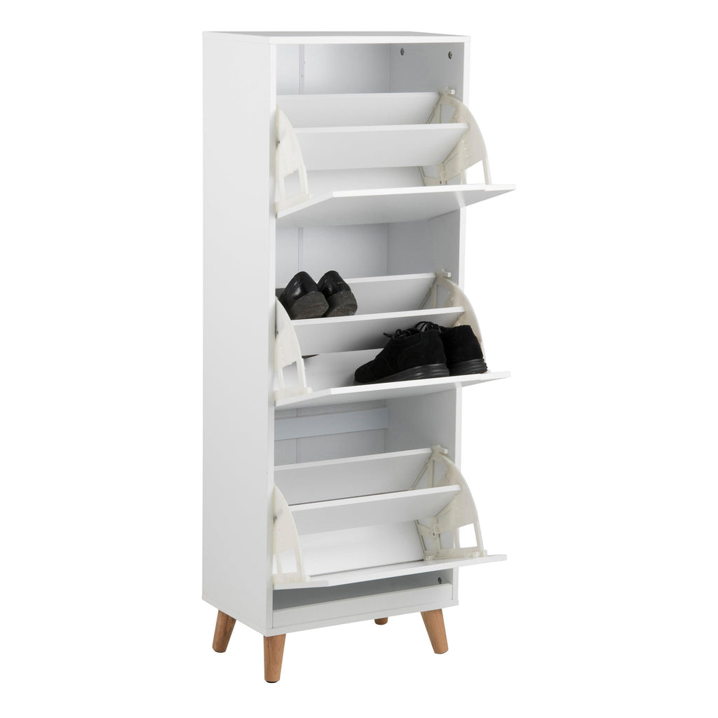 Mitra Shoe Cabinet 3 Flip Down Doors in White - image 6