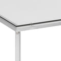 Cross Square Metal Side Table with Glass Top - image 4