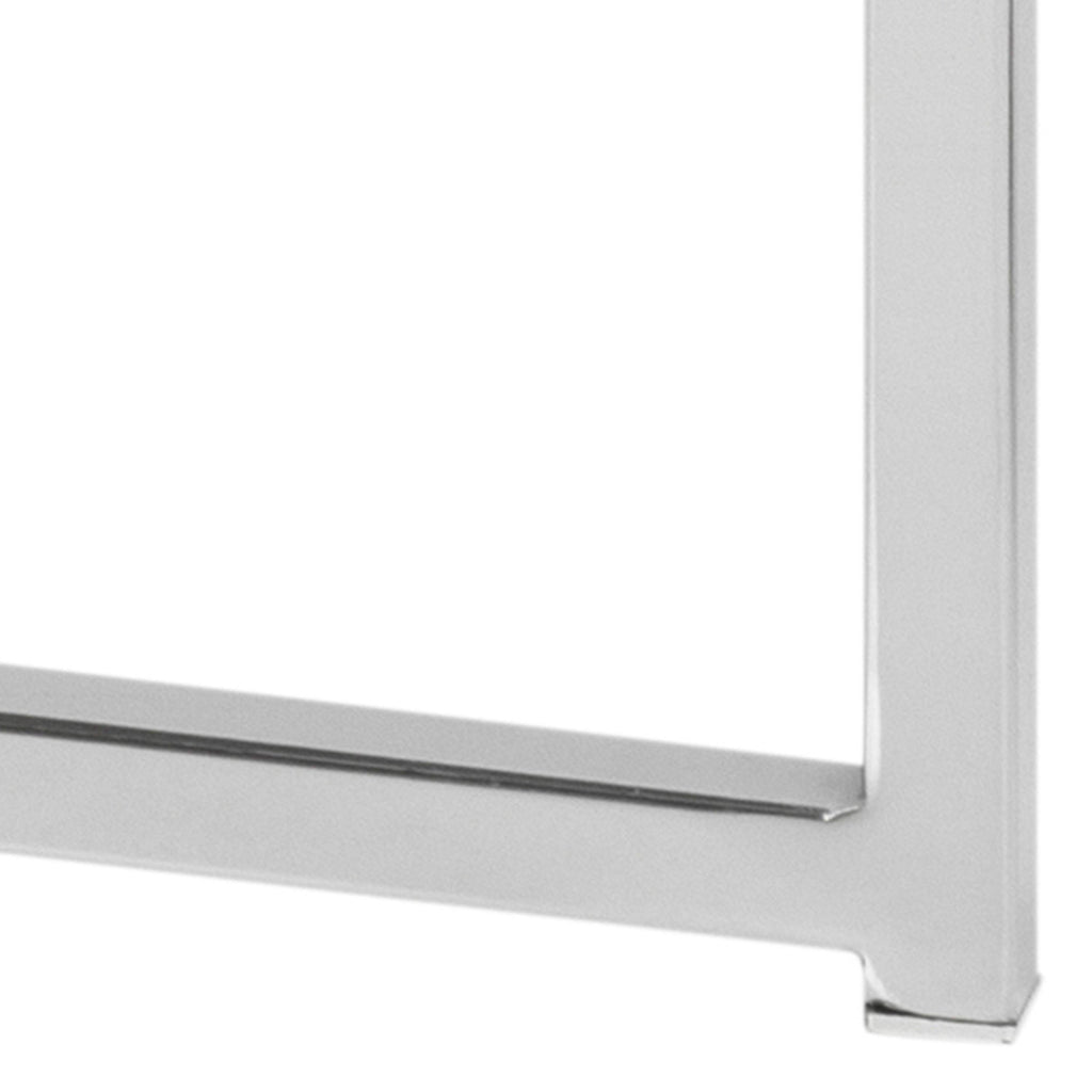 Cross Square Metal Side Table with Glass Top - image 6