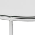 Cross Round Metal Side Table with Glass Top - image 4