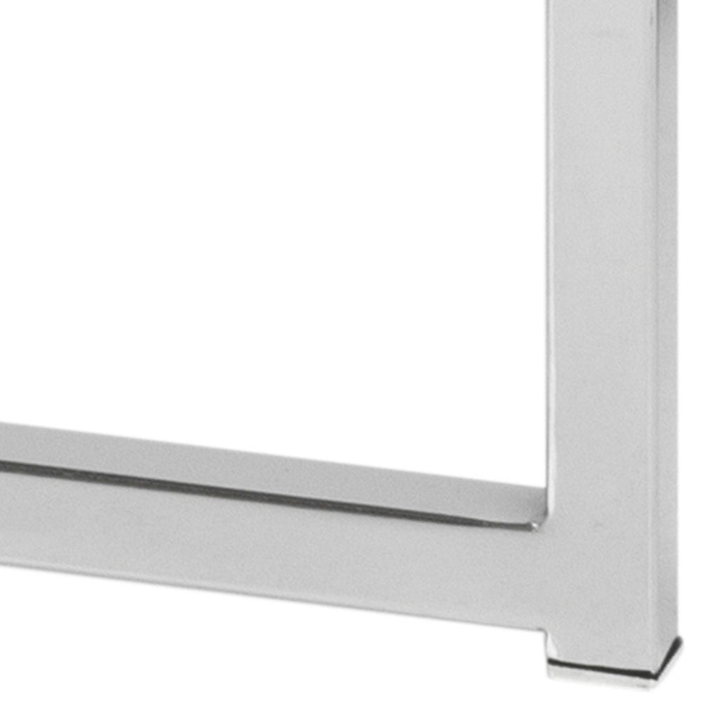 Cross Round Metal Side Table with Glass Top - image 6