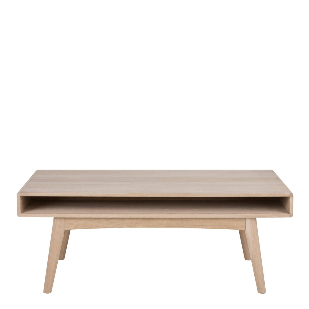 Marte Coffee Table with Open Shelf in White Oak - image 2