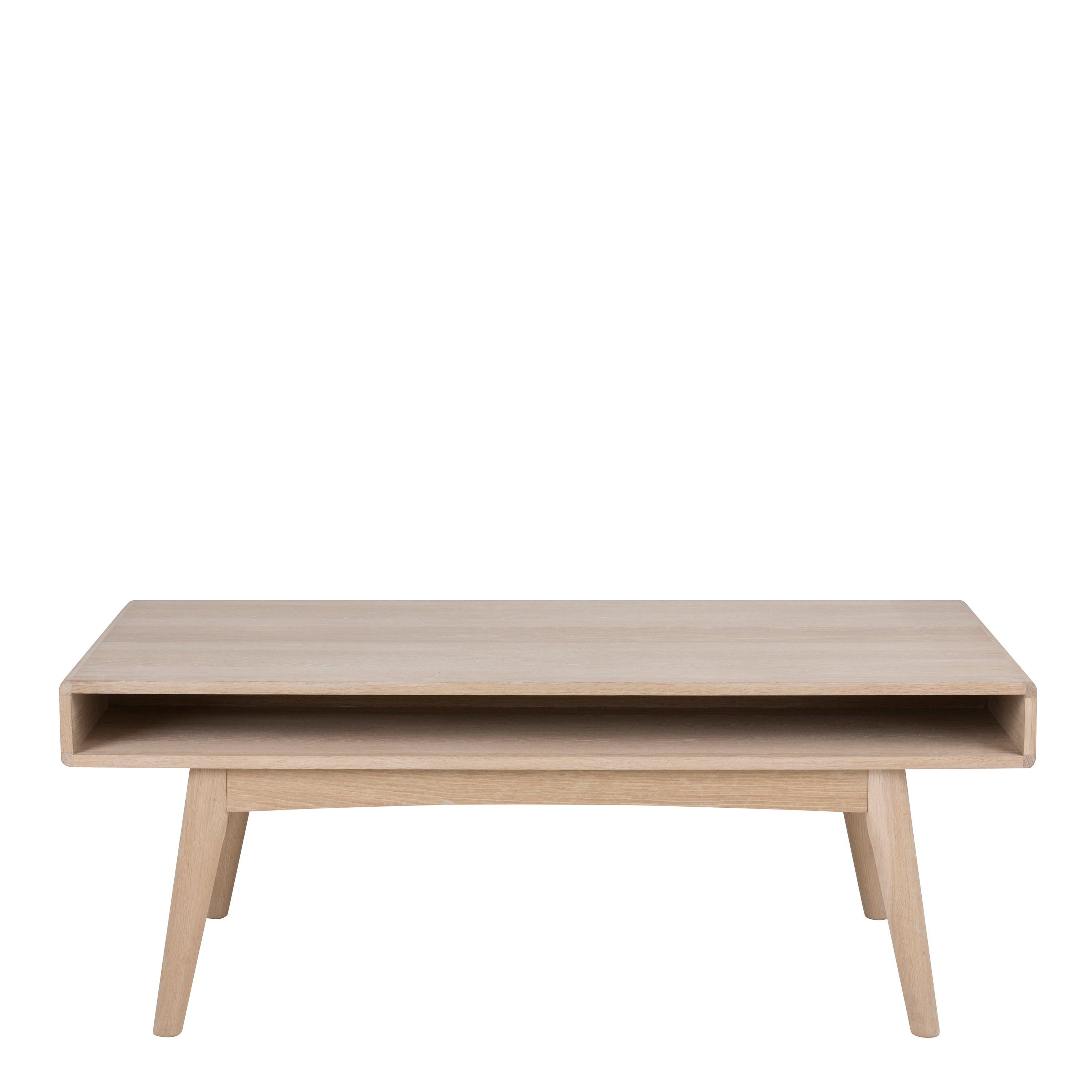 Marte Coffee Table with Open Shelf in White Oak - image 2