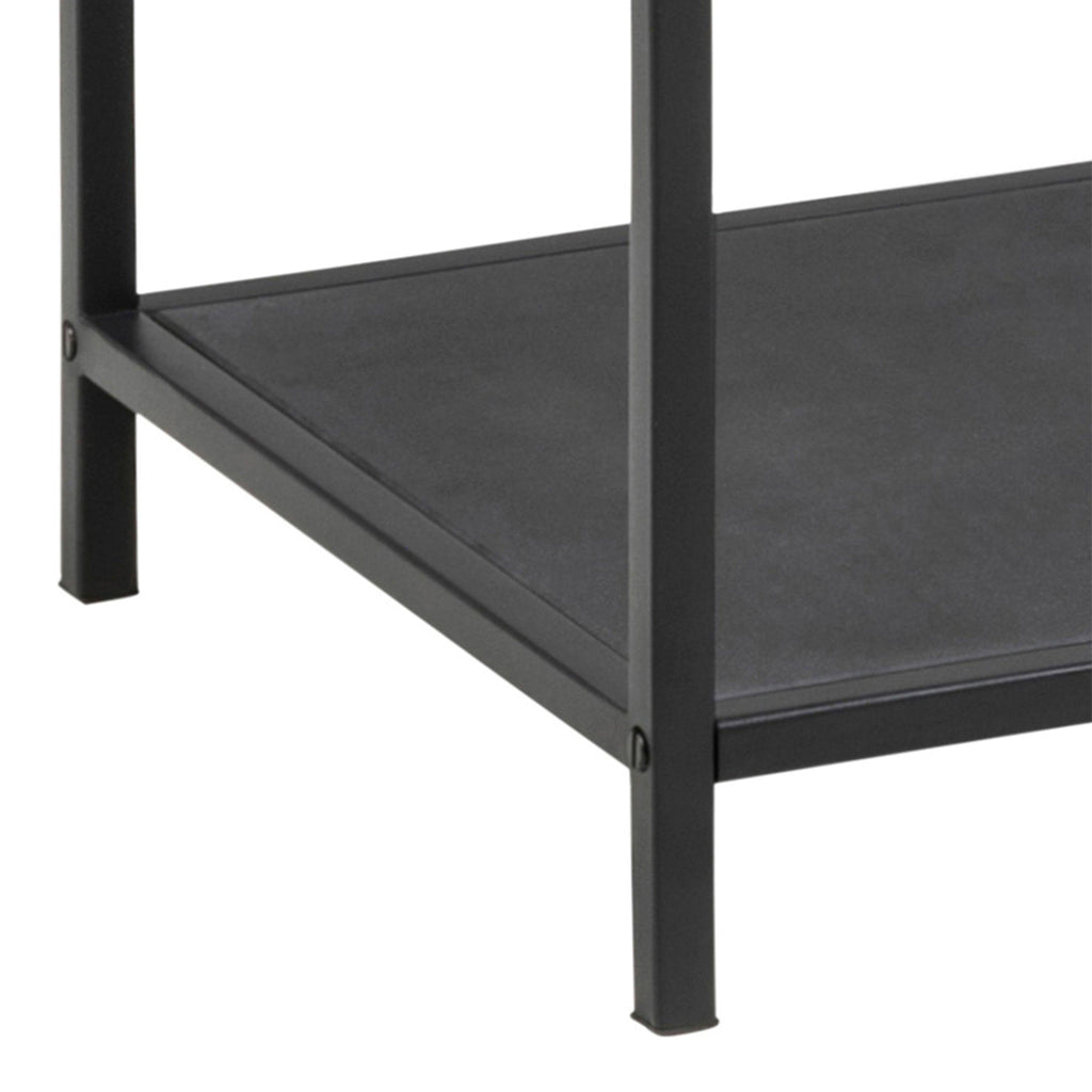Seaford Narrow Black Metal Bookcase with 3 Glass Shelves - image 6