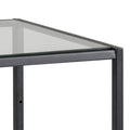Seaford Narrow Black Metal Bookcase with 2 Glass Shelves - image 4