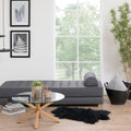 Heaven Round Coffee Table with Smoked Glass Top and Oak Legs - image 3