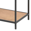 Seaford Black Metal Asymmetrical Bookcase with 3 Oak Shelves - image 5