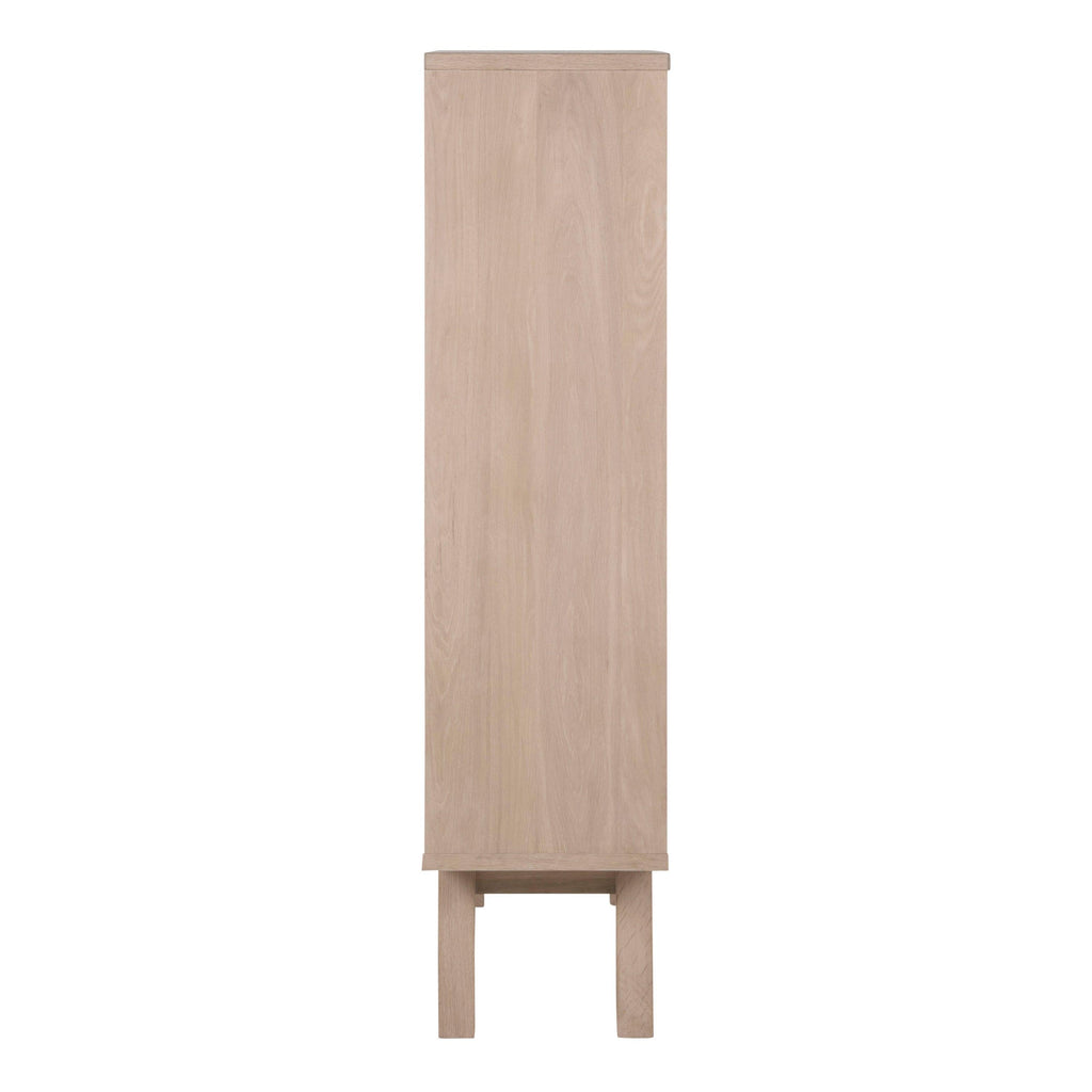A-Line Display Cabinet with 2 Drawers and 2 Shelves in White Oak - image 3