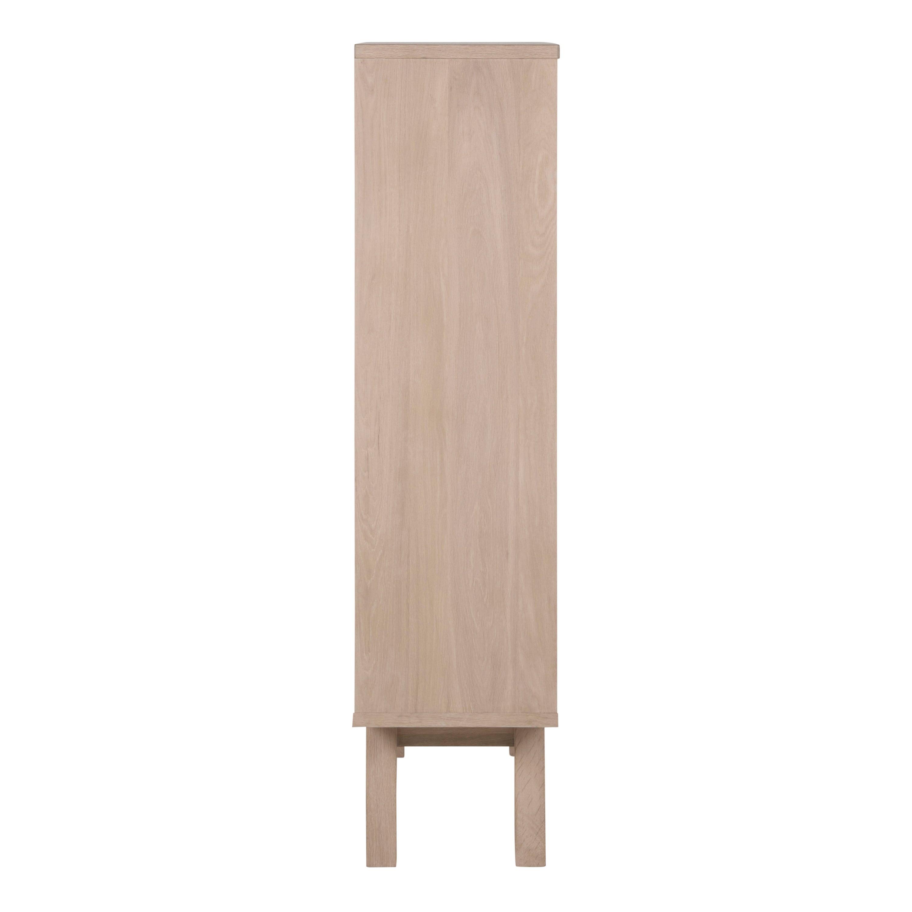 A-Line Display Cabinet with 2 Drawers and 2 Shelves in White Oak - image 3