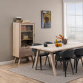 A-Line Display Cabinet with 2 Drawers and 2 Shelves in White Oak - image 5