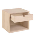 Century 1 Drawer Wall Mounted Bedside Table in White Oak - image 3