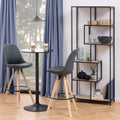 Seaford Tall Black Metal Bookcase with 5 Sonoma Oak Shelves - image 4