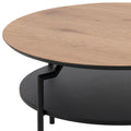 Goldington Round Coffee Table with Oak Top & Black Legs - image 4