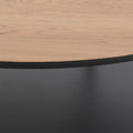 Goldington Round Coffee Table with Oak Top & Black Legs - image 5
