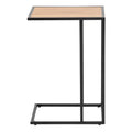 Seaford Black Metal Side Table with Oak Top - image 2