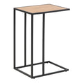 Seaford Black Metal Side Table with Oak Top - image 3
