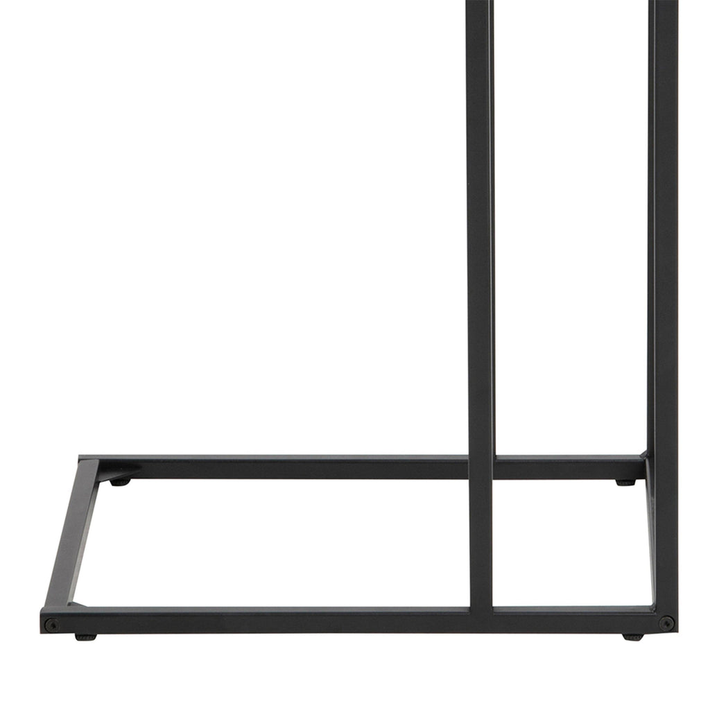 Seaford Black Metal Side Table with Oak Top - image 9